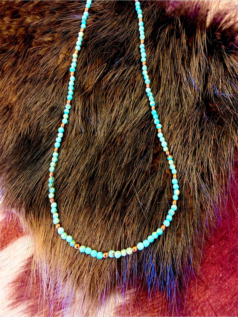 Turquoise Beaded Necklace - Women's Jewelry